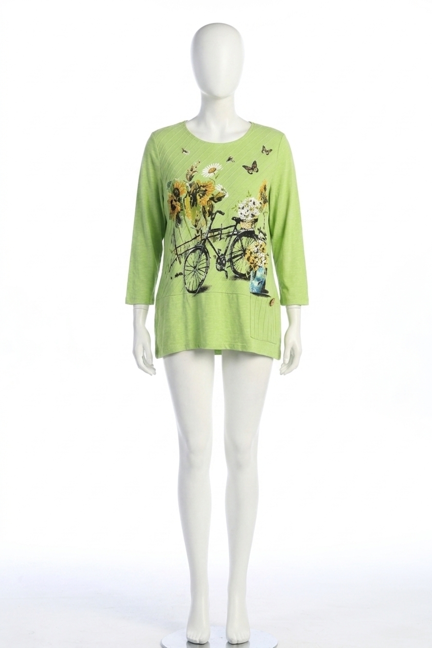 NEW JESS & JANE merrylane wide rib tunic in lime